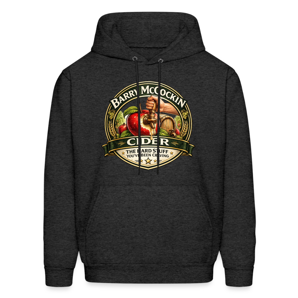 Barry McCockin Cider Funny Graphic Hoodie Color: Charcoal Grey