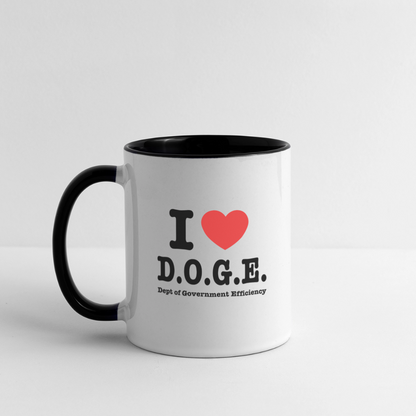 I Heart DOGE (Dept of Government Efficiency) Coffee Mug - white/black