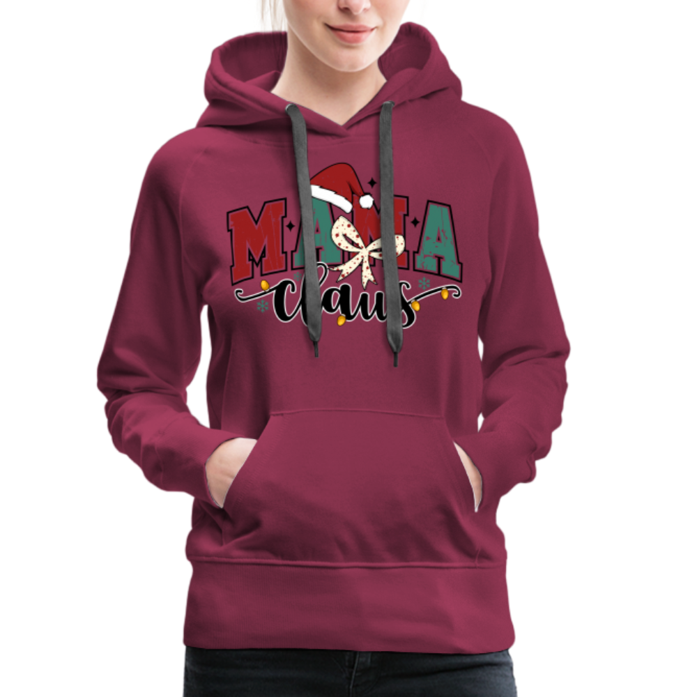 Mama Claus Women’s Premium Hoodie - burgundy