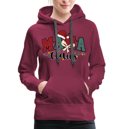 Mama Claus Women’s Premium Hoodie - burgundy