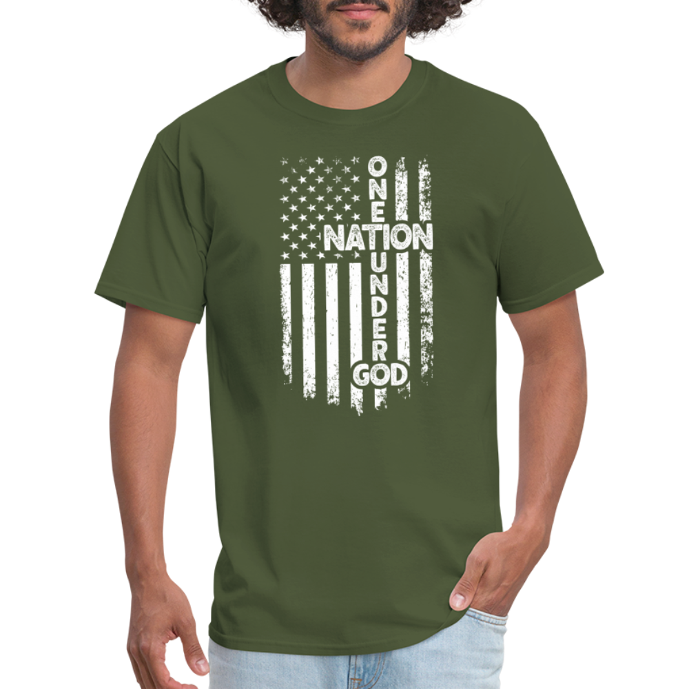 One Nation Under God T-Shirt - military green