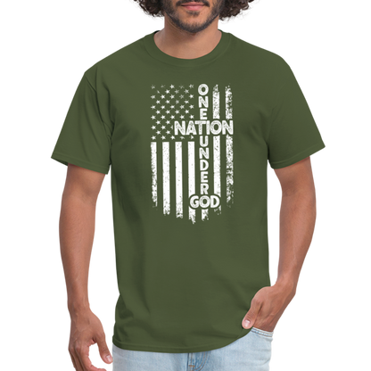 One Nation Under God T-Shirt - military green