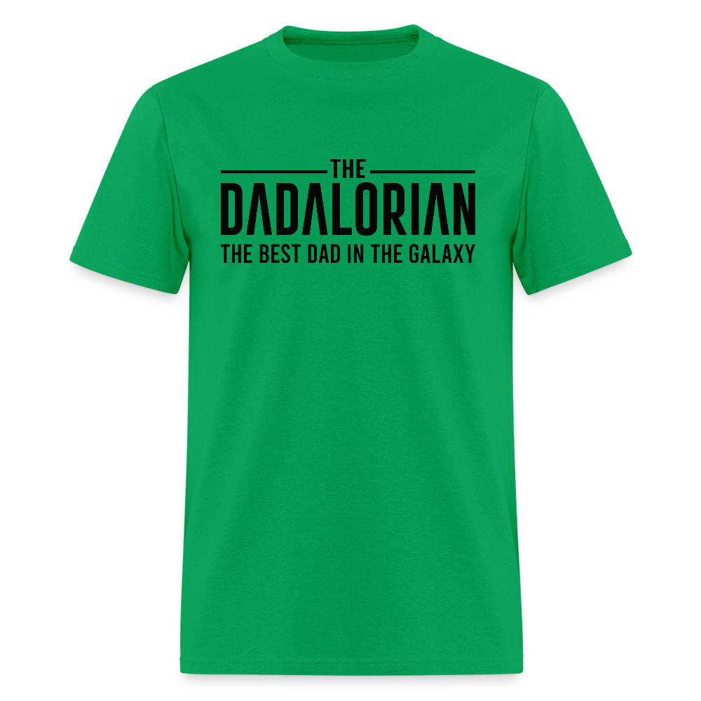 The Dadalorian The Best Dad in the Galaxy T-Shirt - bright green