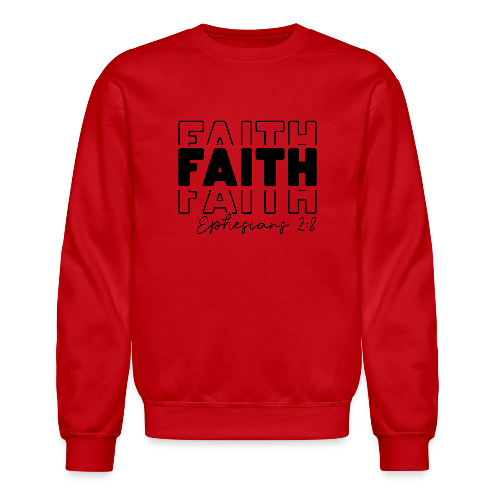 Faith Ephesians 2:8 Sweatshirt - red