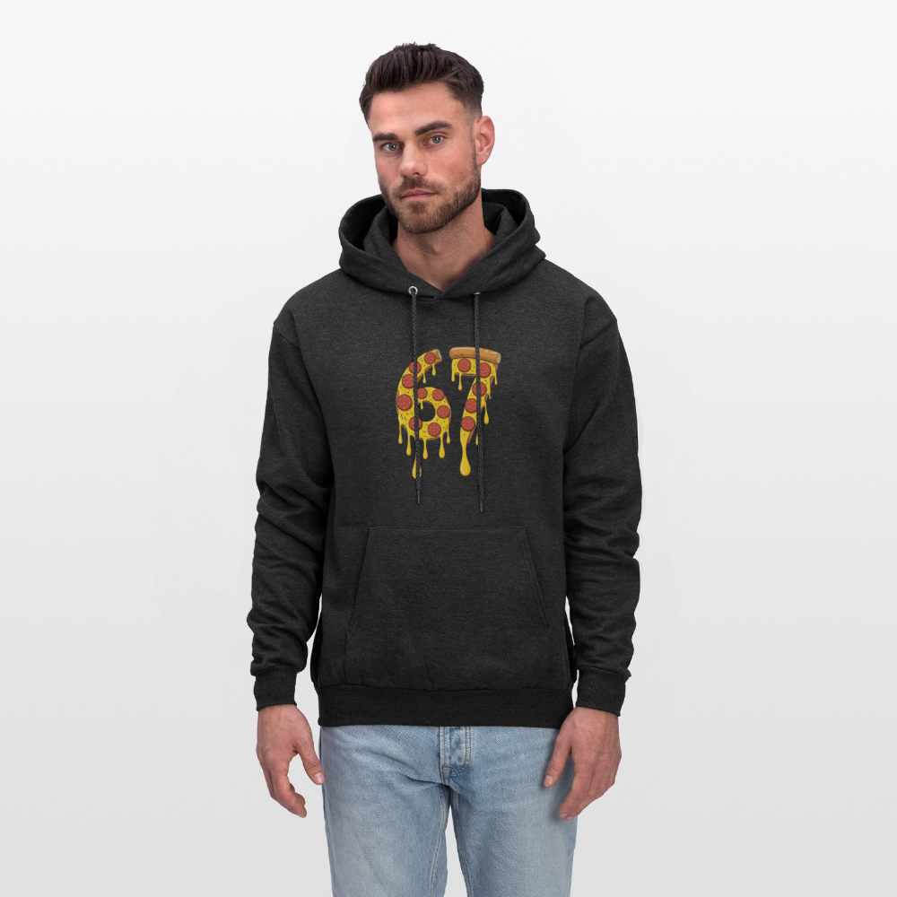 Six Seven 67 Pizza Hoodie - charcoal grey