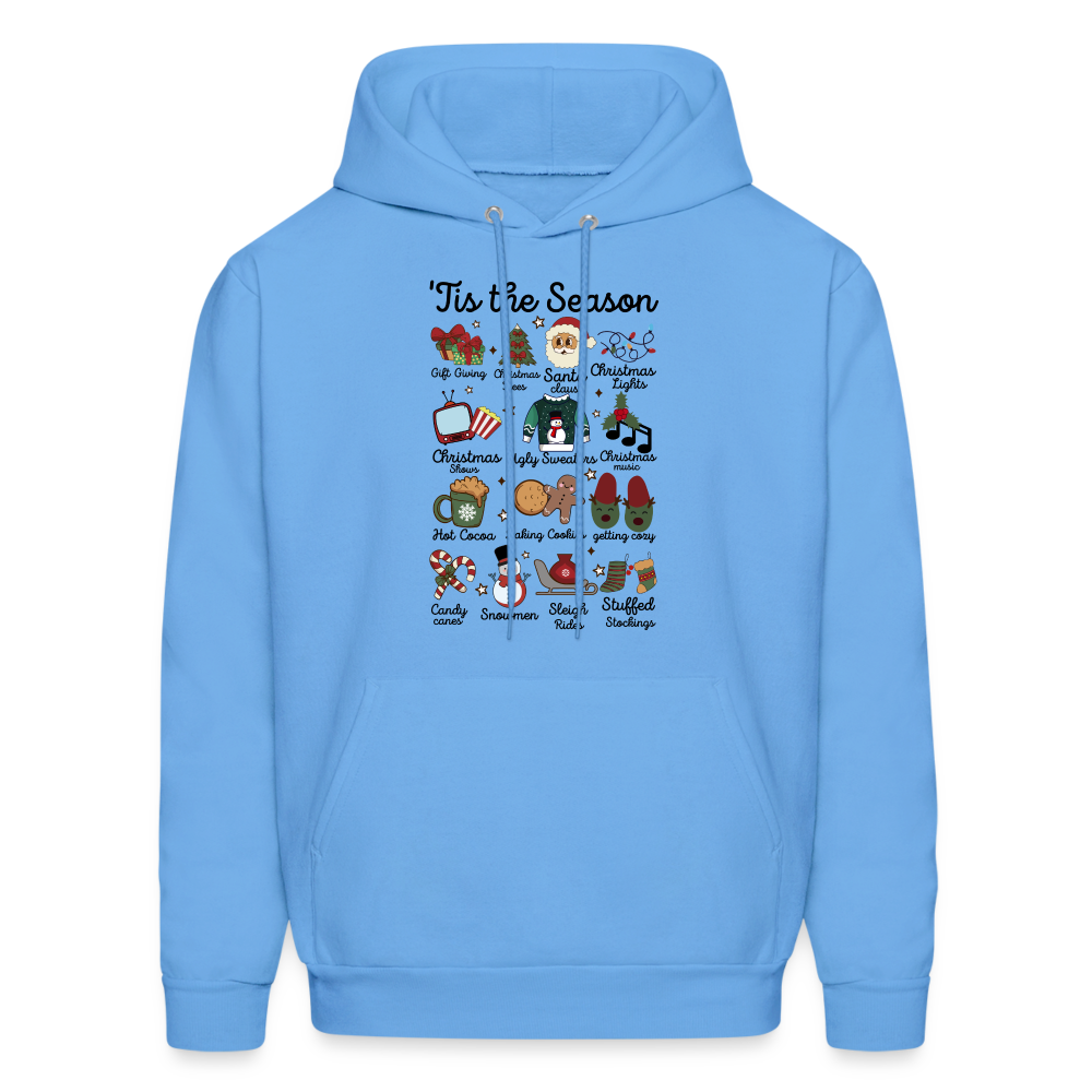 Tis The Season (Christmas) Hoodie - carolina blue