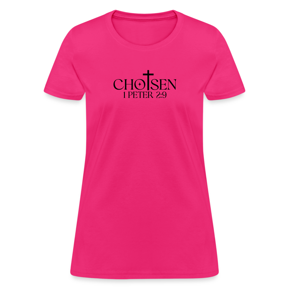 Chosen 1 Peter 2:9 Women's T-Shirt - fuchsia