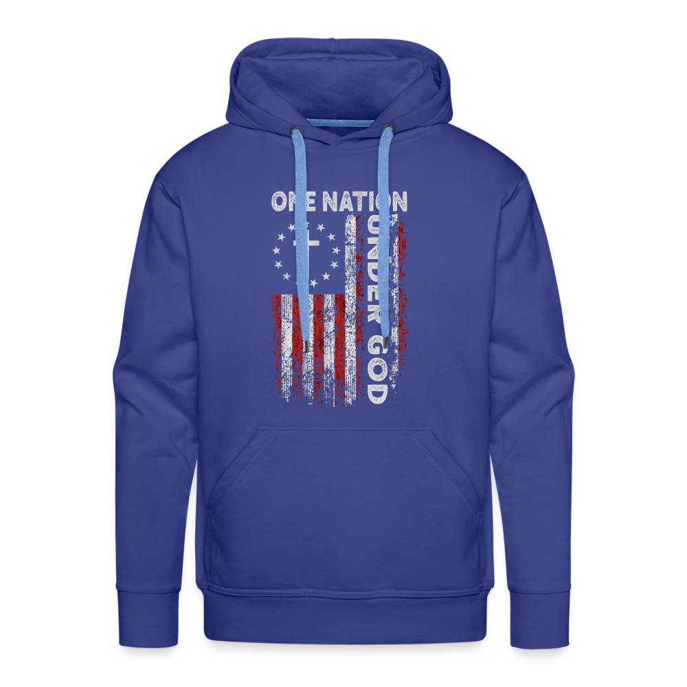 One Nation Under God Men’s Premium Hoodie - royal blue