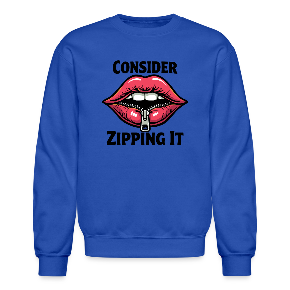 Consider Zipping It Sweatshirt - royal blue