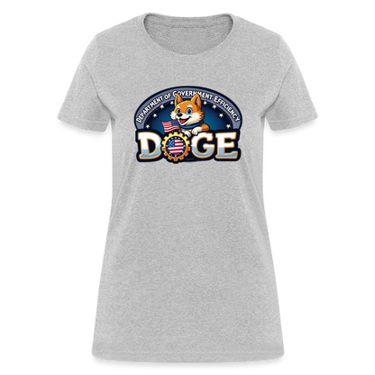 DOGE Logo (Dept of Government Efficiency) Women's Contoured T-Shirt - heather gray