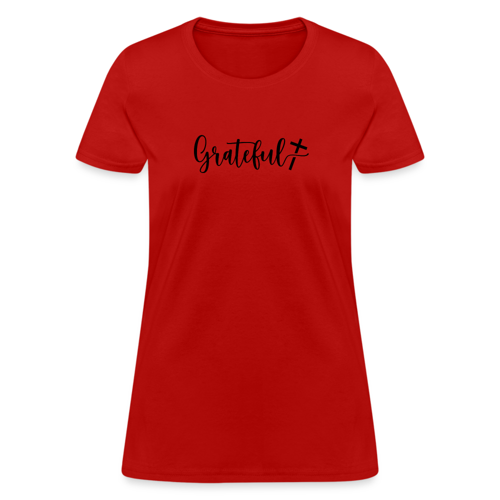 Grateful Women's T-Shirt - red