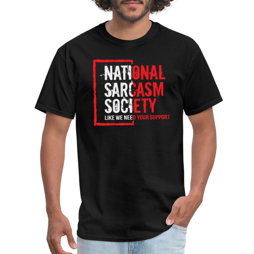 National Sarcasm Society T-Shirt - black