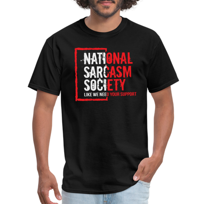 National Sarcasm Society T-Shirt - black