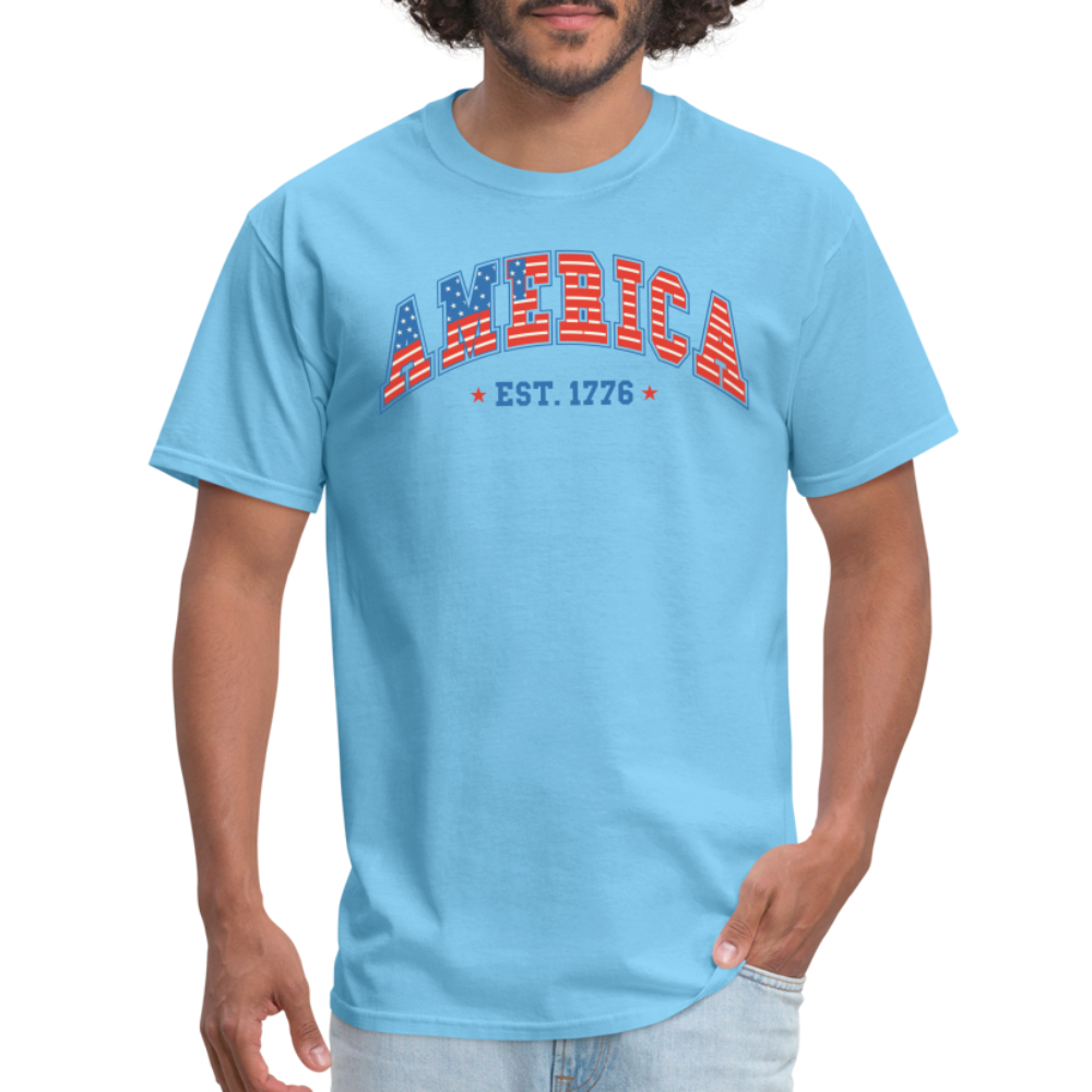 American 1776 T-Shirt - aquatic blue