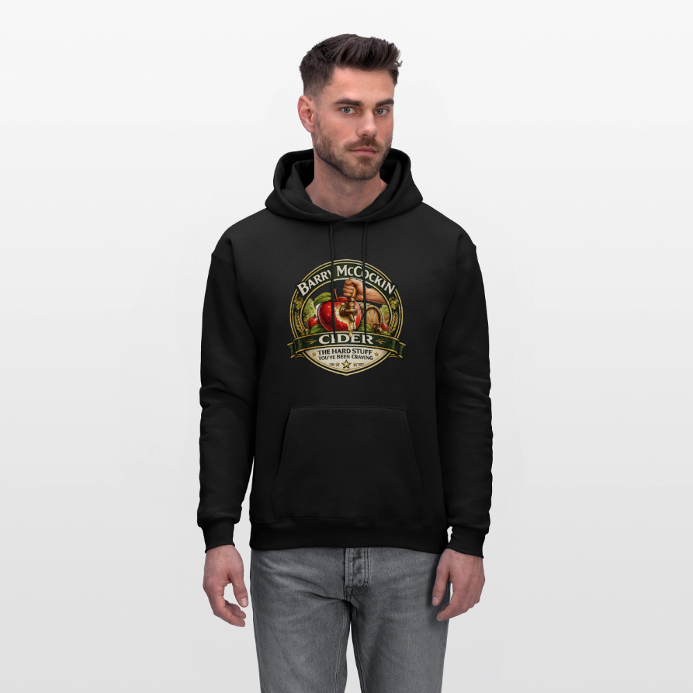 Barry McCockin Cider Funny Graphic Hoodie Color: Forest Green
