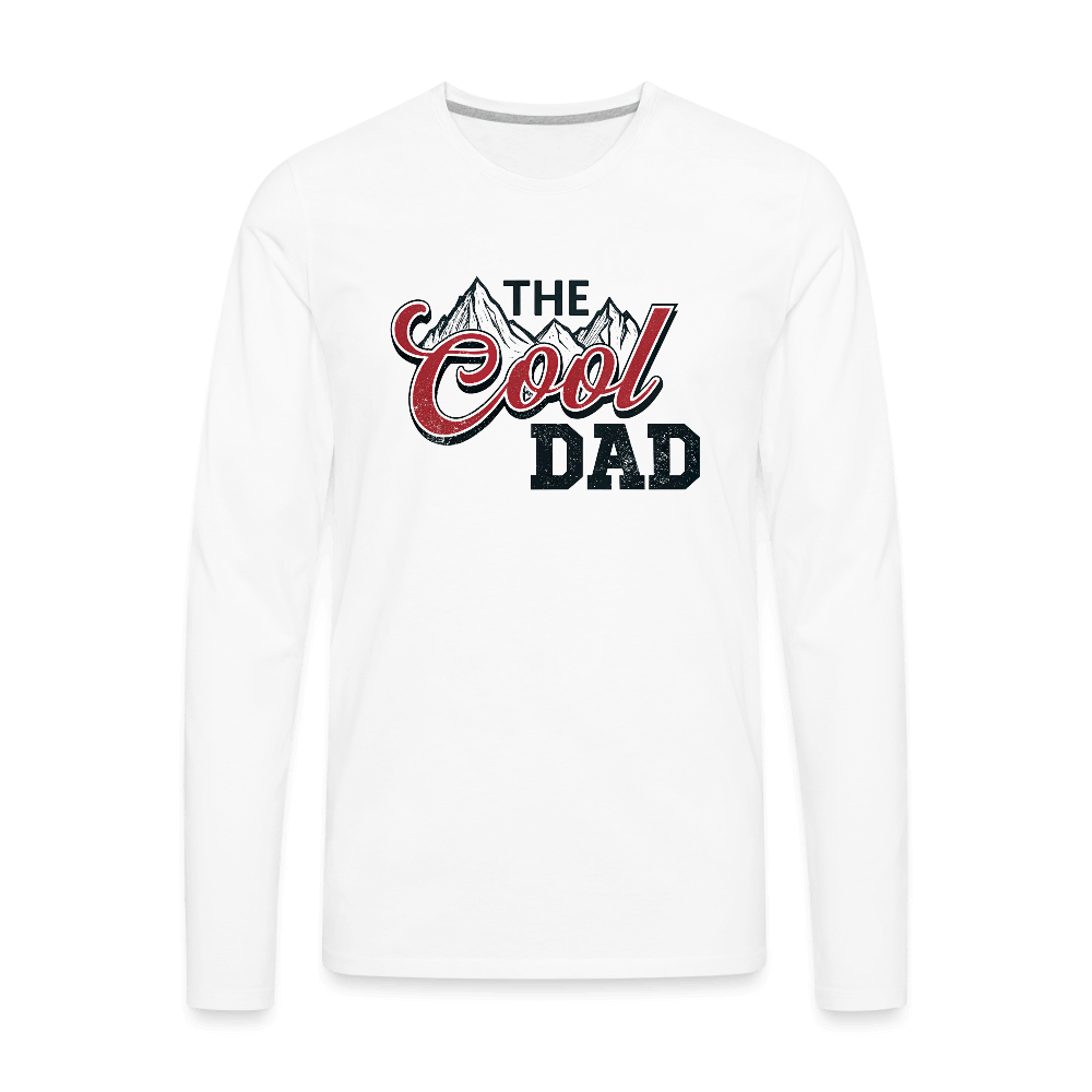 The Cool Dad Men's Premium Long Sleeve T-Shirt - white