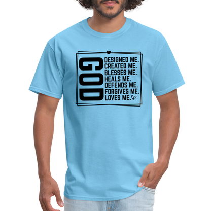 GOD Designed Me T-Shirt - aquatic blue