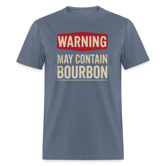 Warning May Contain Bourbon T-Shirt - denim