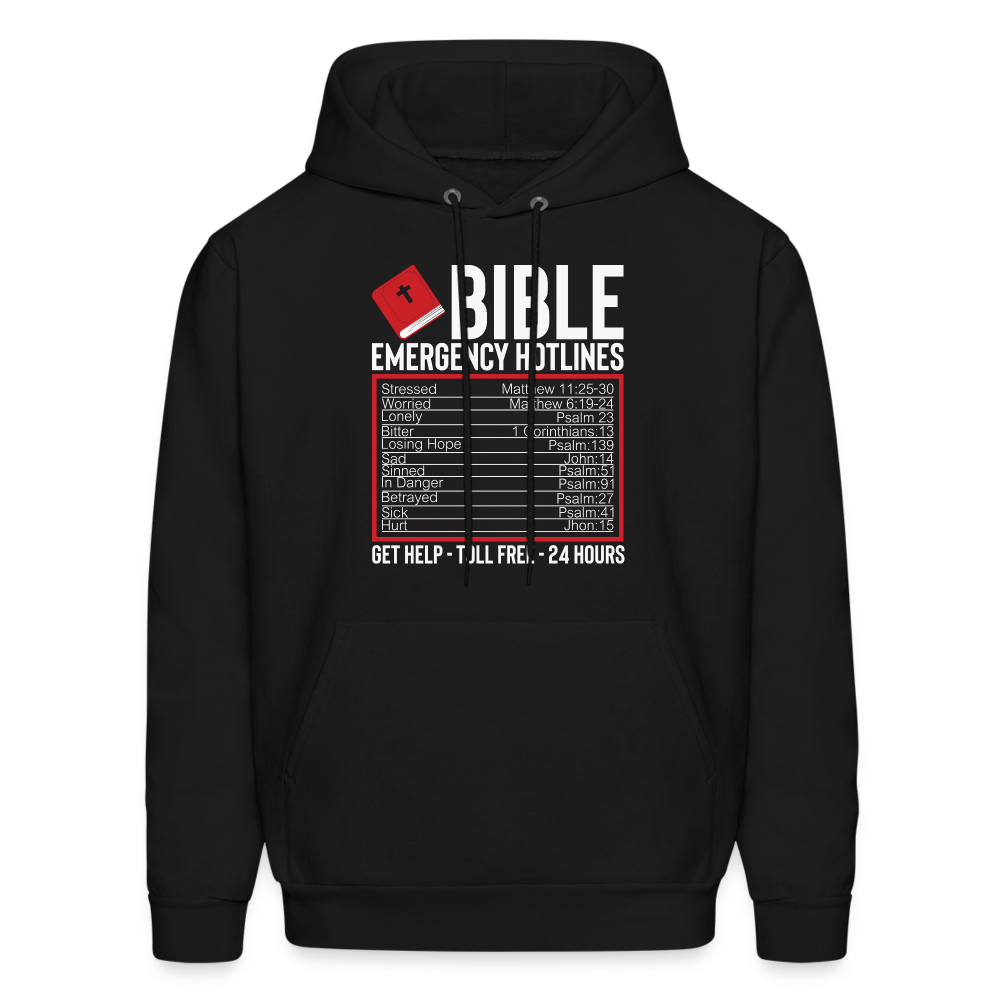 Bible Emergency Hotline (Scriptures) Hoodie - black