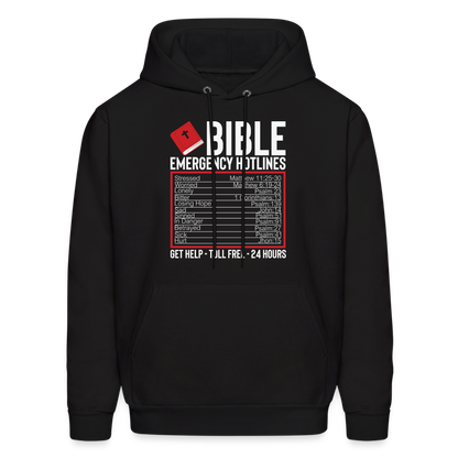 Bible Emergency Hotline (Scriptures) Hoodie - black