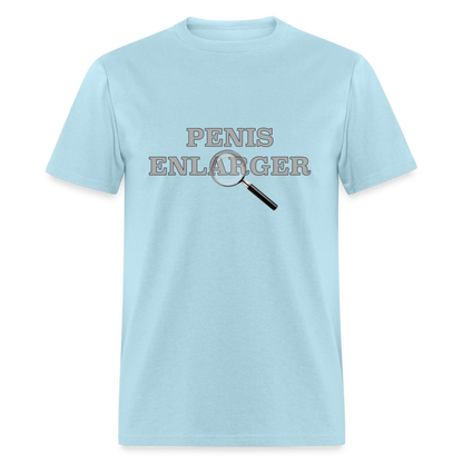 Penis Enlarger T-Shirt (Funny Adult Humor) - powder blue