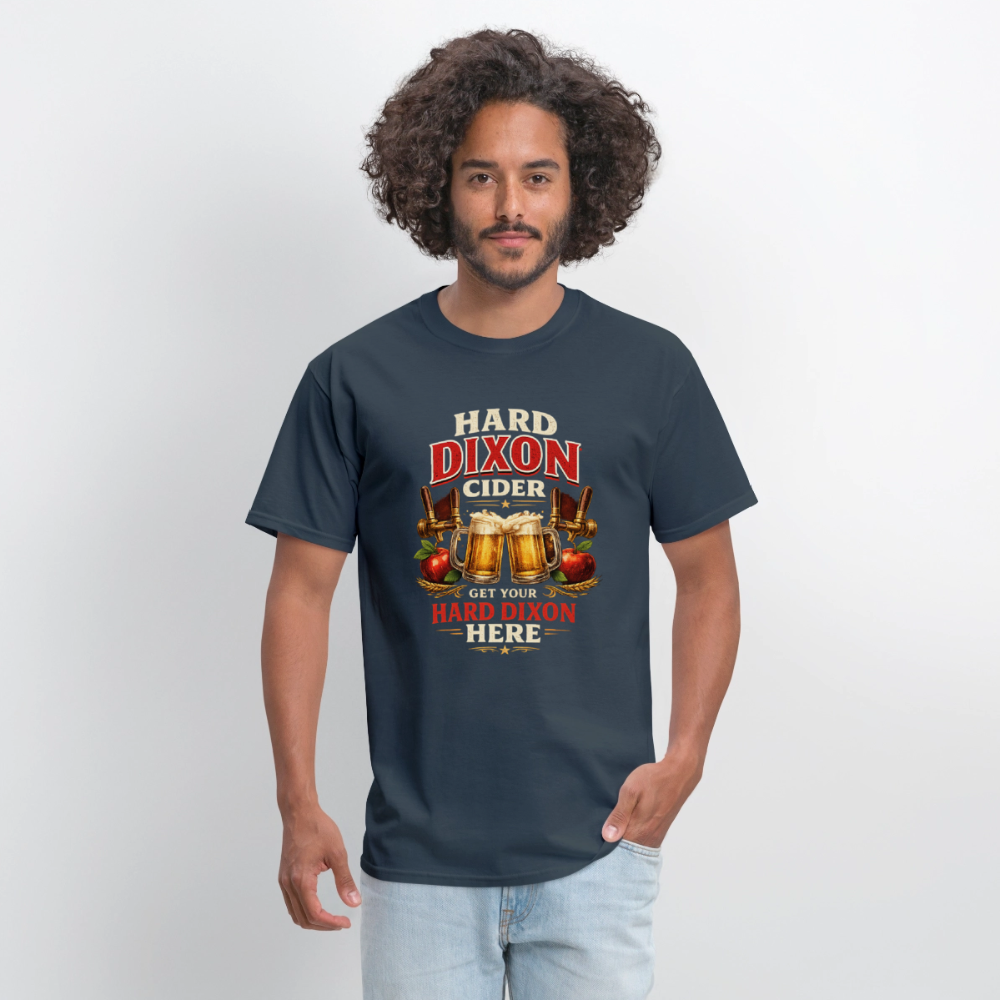 Hard Dixon Cider Funny Adult Humor T-Shirt Color: Blue Dusk