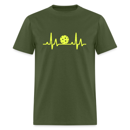 Pickleball Heartbeat T-Shirt - military green