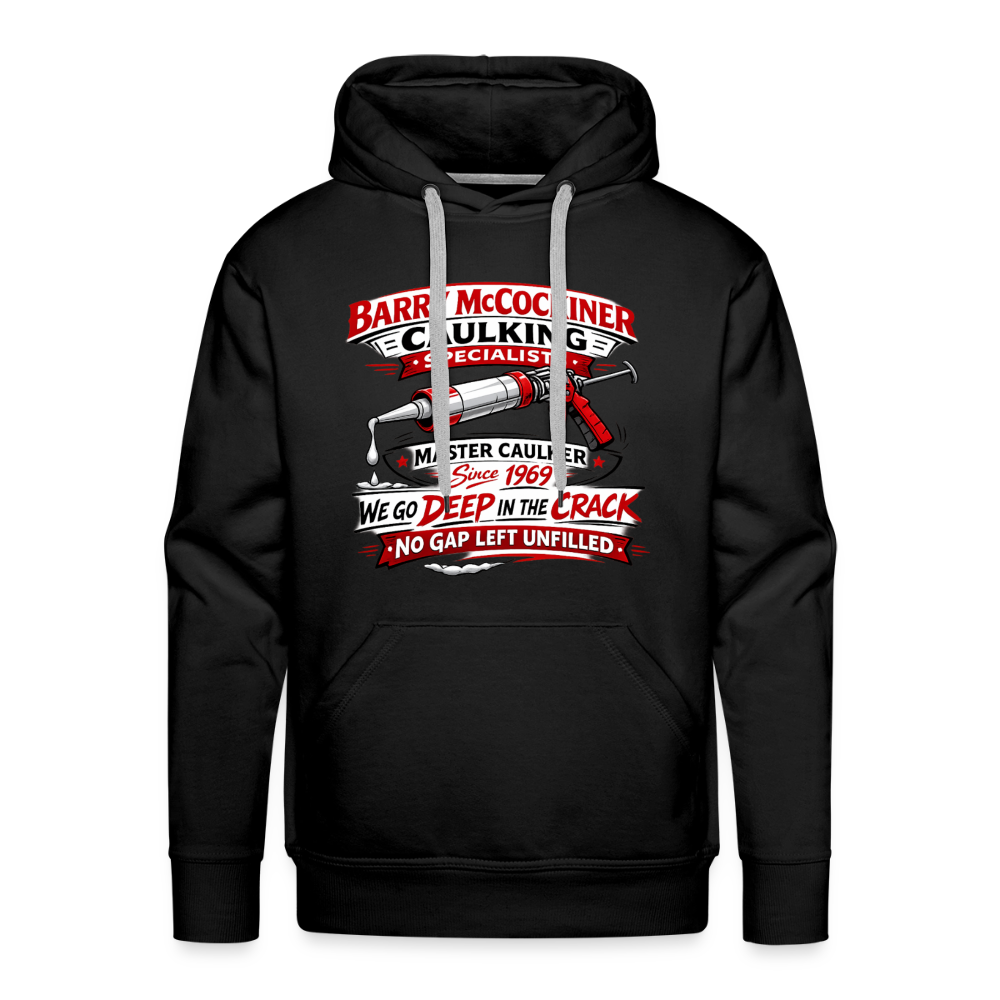 Barry McCockiner Caulking Funny Hoodie Color: Charcoal Grey