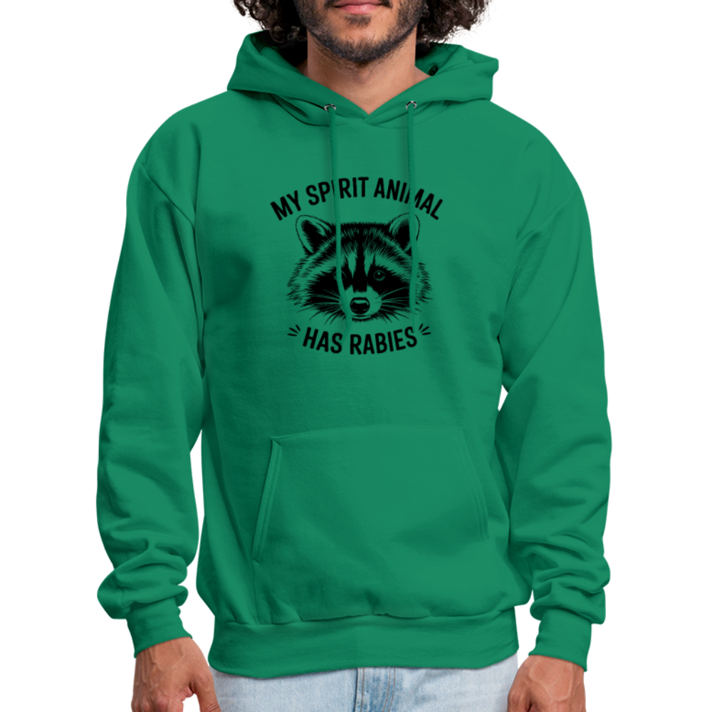 My Spirit Animal Has Rabies Hoodie - kelly green