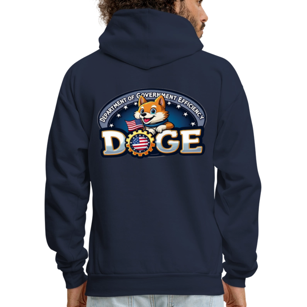 DOGE Hoodie (front/back print) - navy