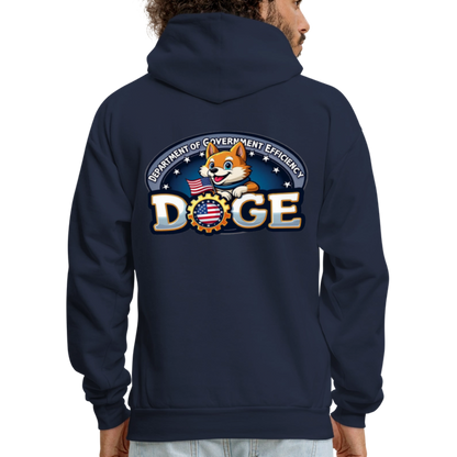 DOGE Hoodie (front/back print) - navy