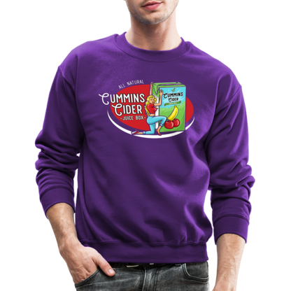 Cummins Cider Juice Box (Adult Sexual Humor) Sweatshirt - purple