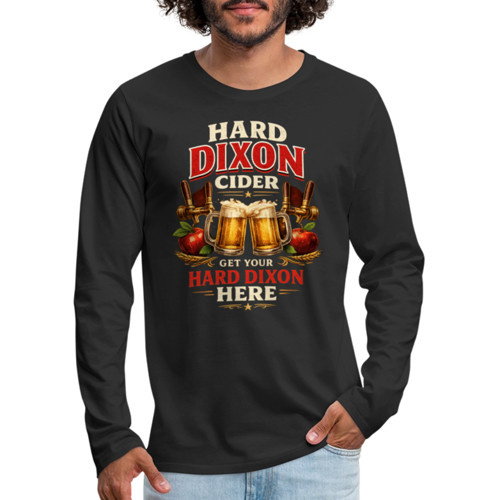 Hard Dixon Cider Funny Long Sleeve T-Shirt Color: Black