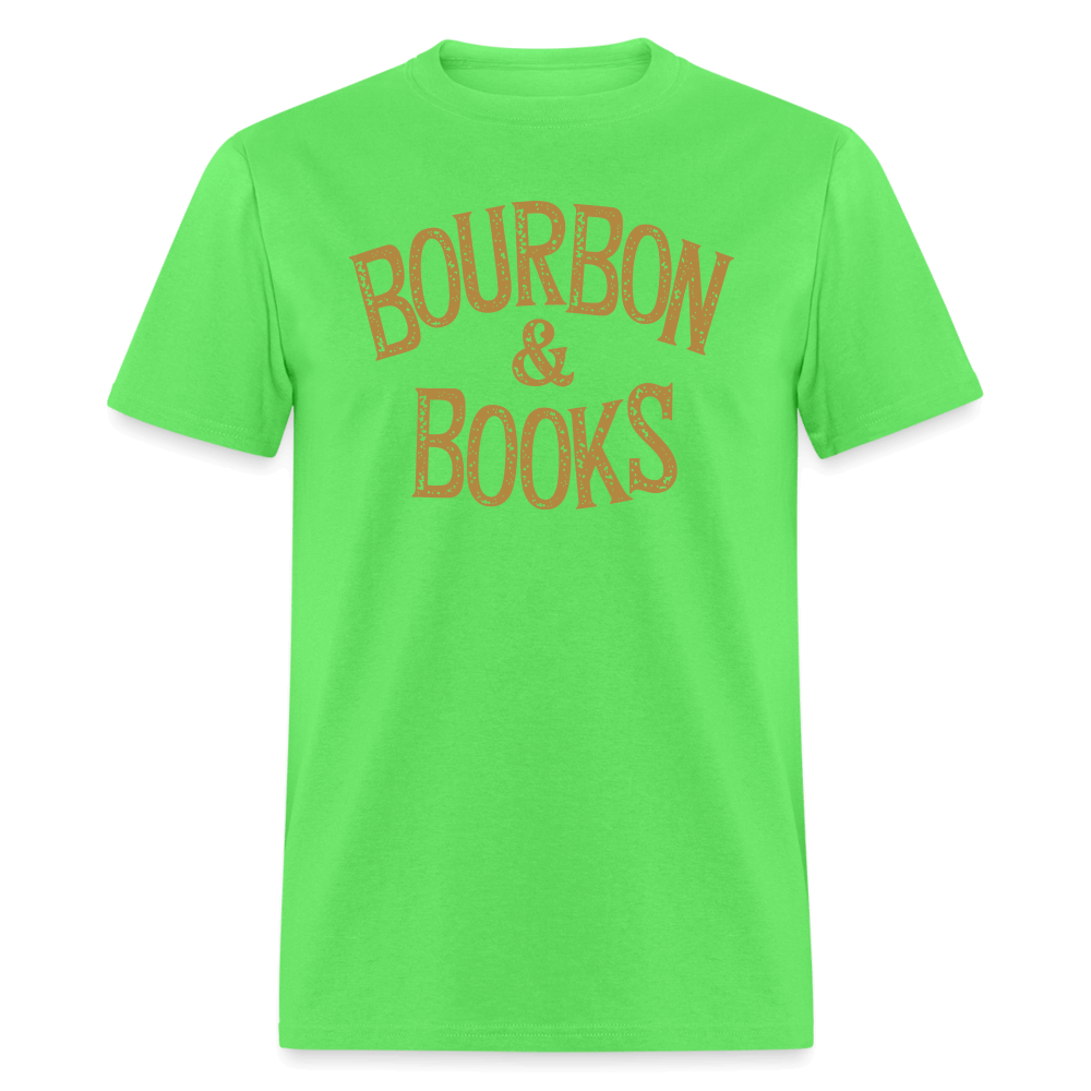 Bourbon & Books T-Shirt - kiwi