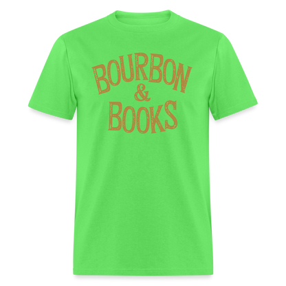 Bourbon & Books T-Shirt - kiwi