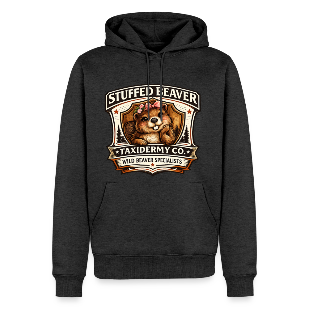 Stuffed Beaver Taxidermy Funny Adult Hoodie Color: Heather Anthracite