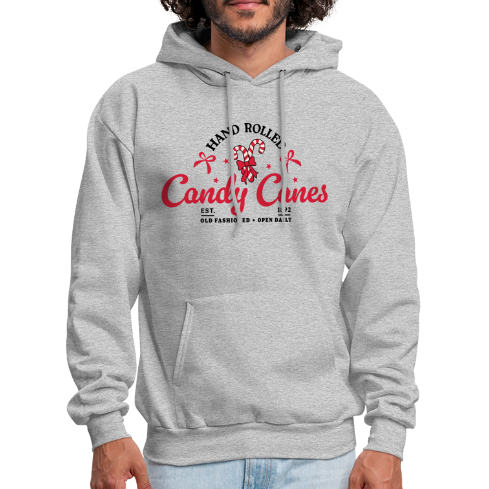 Hand Rolled Candy Canes Hoodie - heather gray