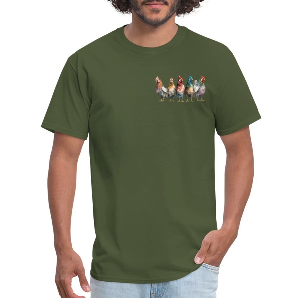 Chickenist T-Shirt (double sided print) - military green