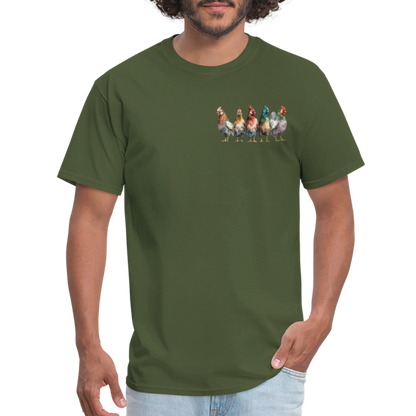 Chickenist T-Shirt (double sided print) - military green