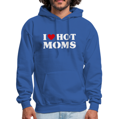 I Heart Hot Moms (Funny I Love Hot Moms) Hoodie - royal blue