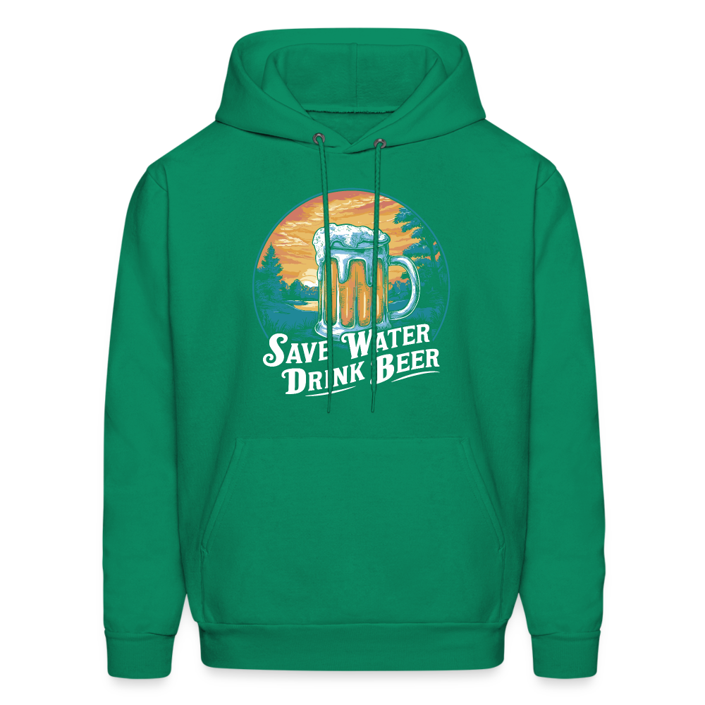 Save Water Drink Beer (Funny Drinking) Hoodie - kelly green