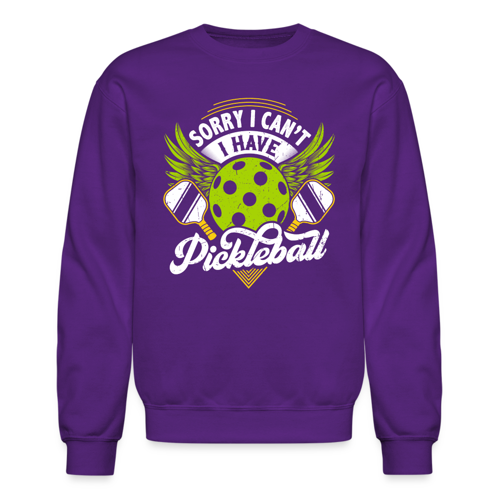 Sorry I can't I Have Pickleball Sweatshirt - purple