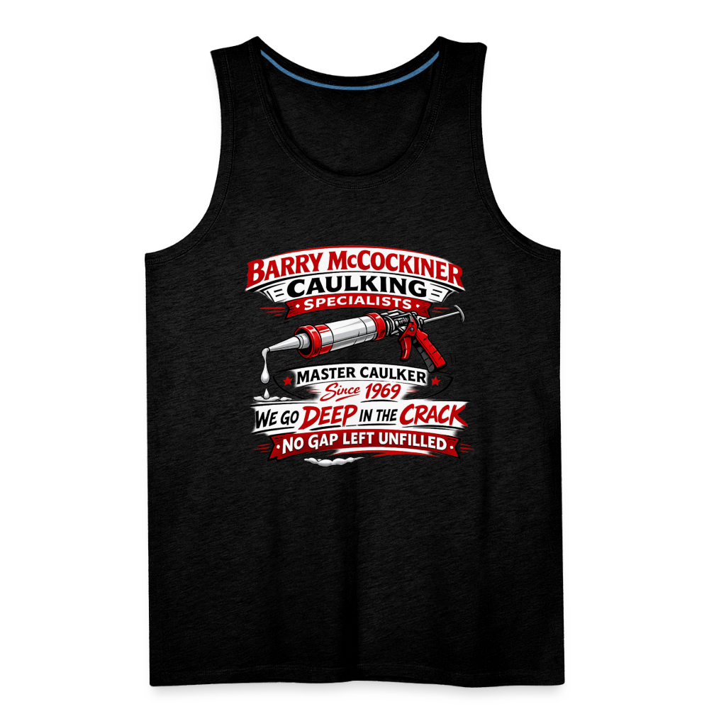 Barry McCockiner Caulking Funny Tank Top Color: Black