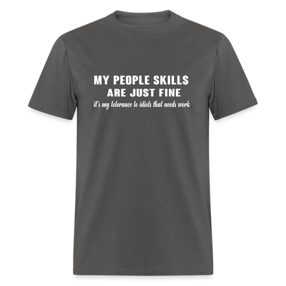 It's My Tolerance To Idiots That Needs Work T-Shirt - charcoal