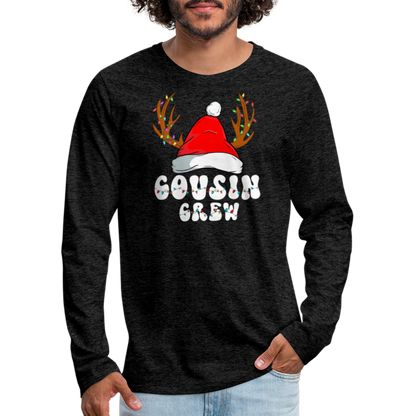 Cousin Crew Christmas Men's Premium Long Sleeve T-Shirt - charcoal grey