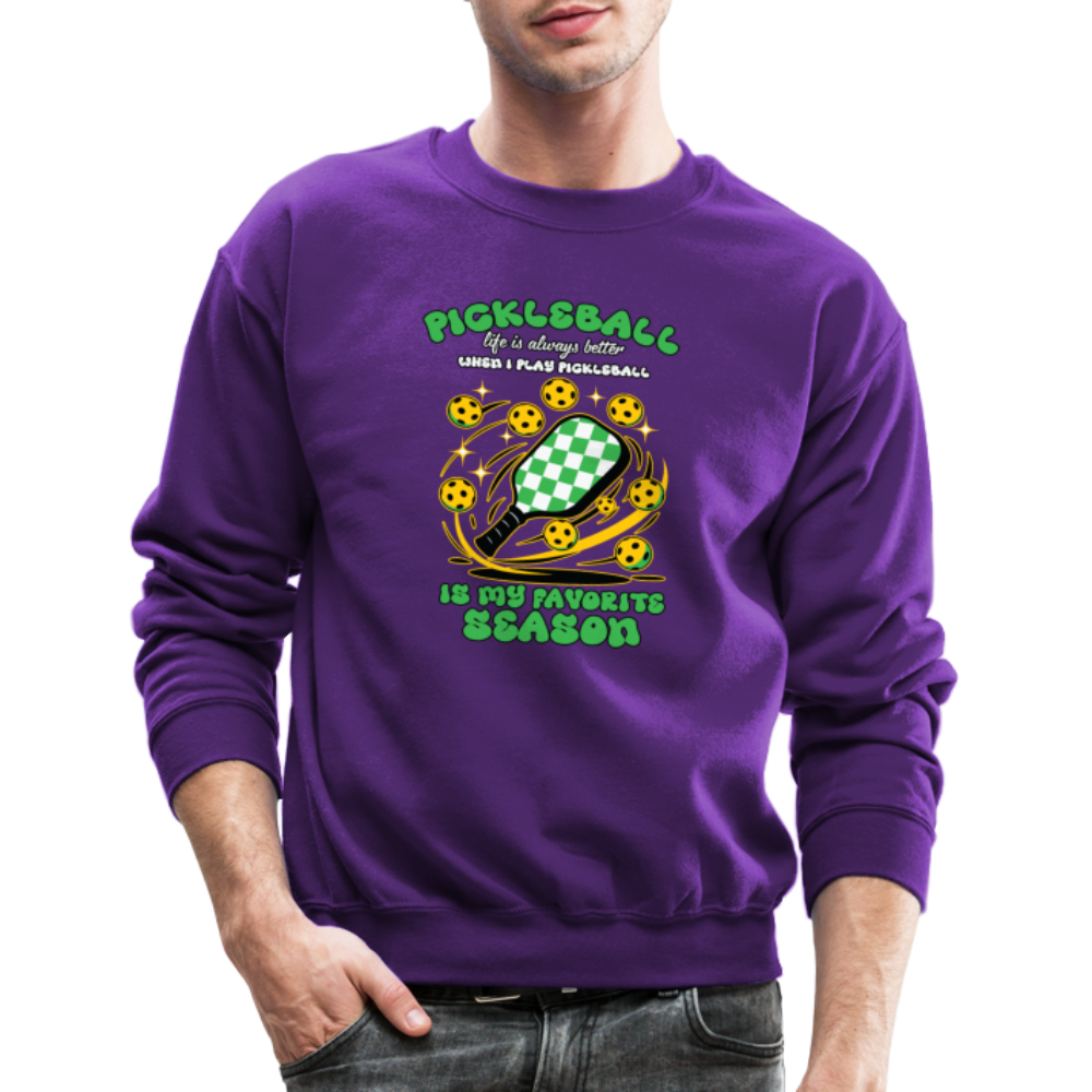 Pickleball Is My Favorite Season Sweatshirt - purple