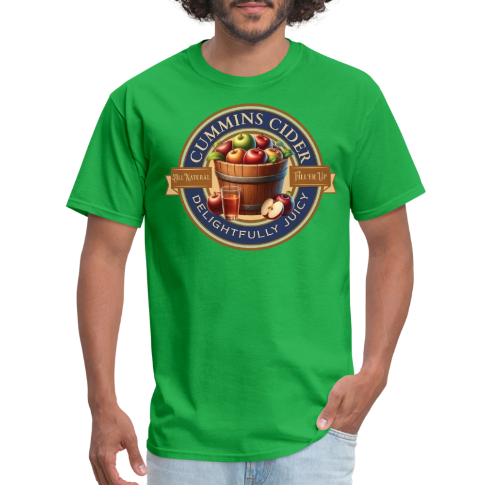 Cummins Cider (Funny Adult Humor) T-Shirt - bright green