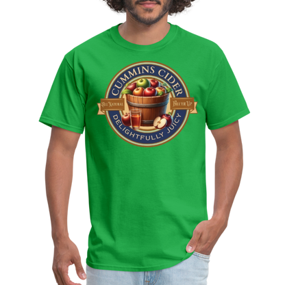 Cummins Cider (Funny Adult Humor) T-Shirt - bright green