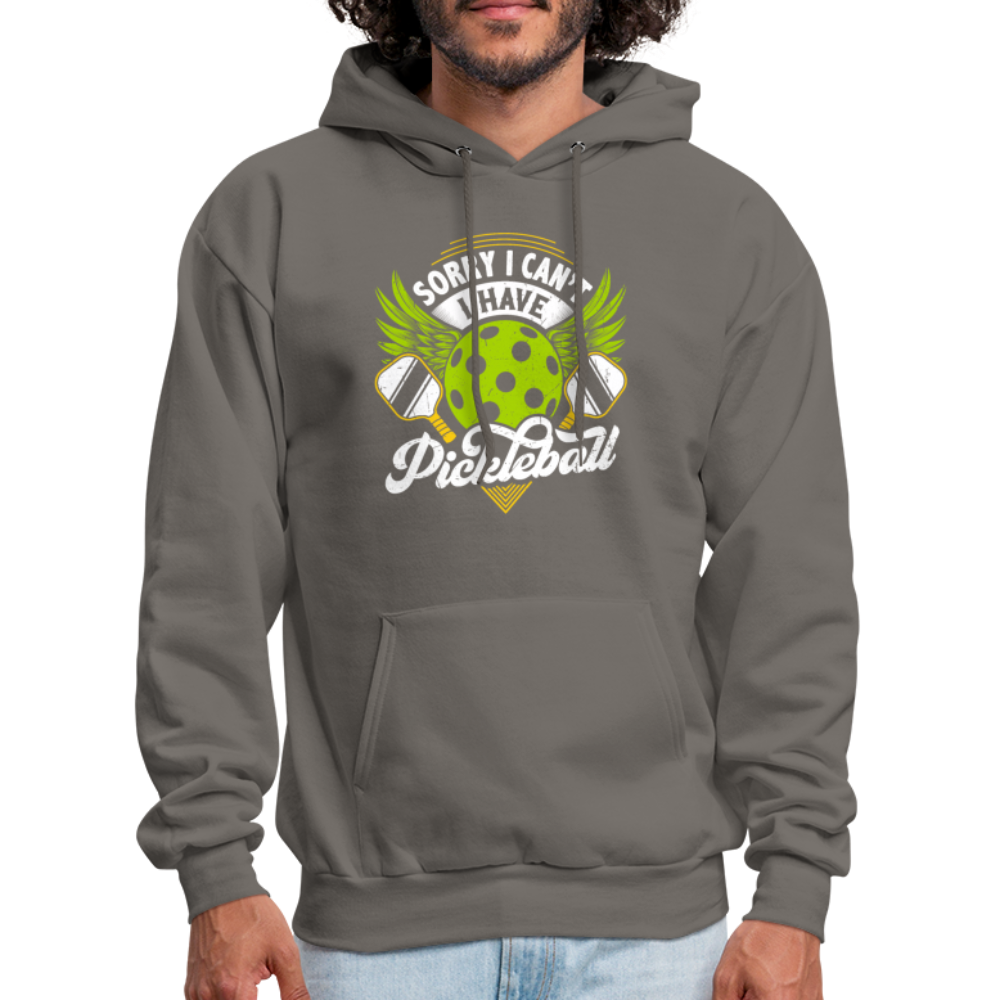 Sorry I can't I Have Pickleball Hoodie - asphalt gray