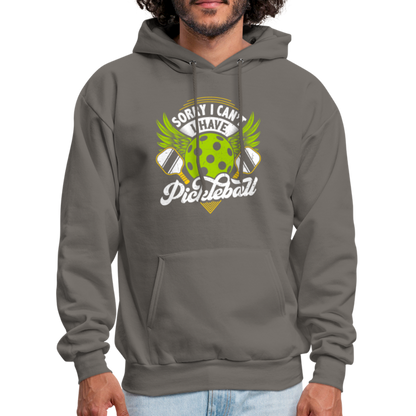 Sorry I can't I Have Pickleball Hoodie - asphalt gray